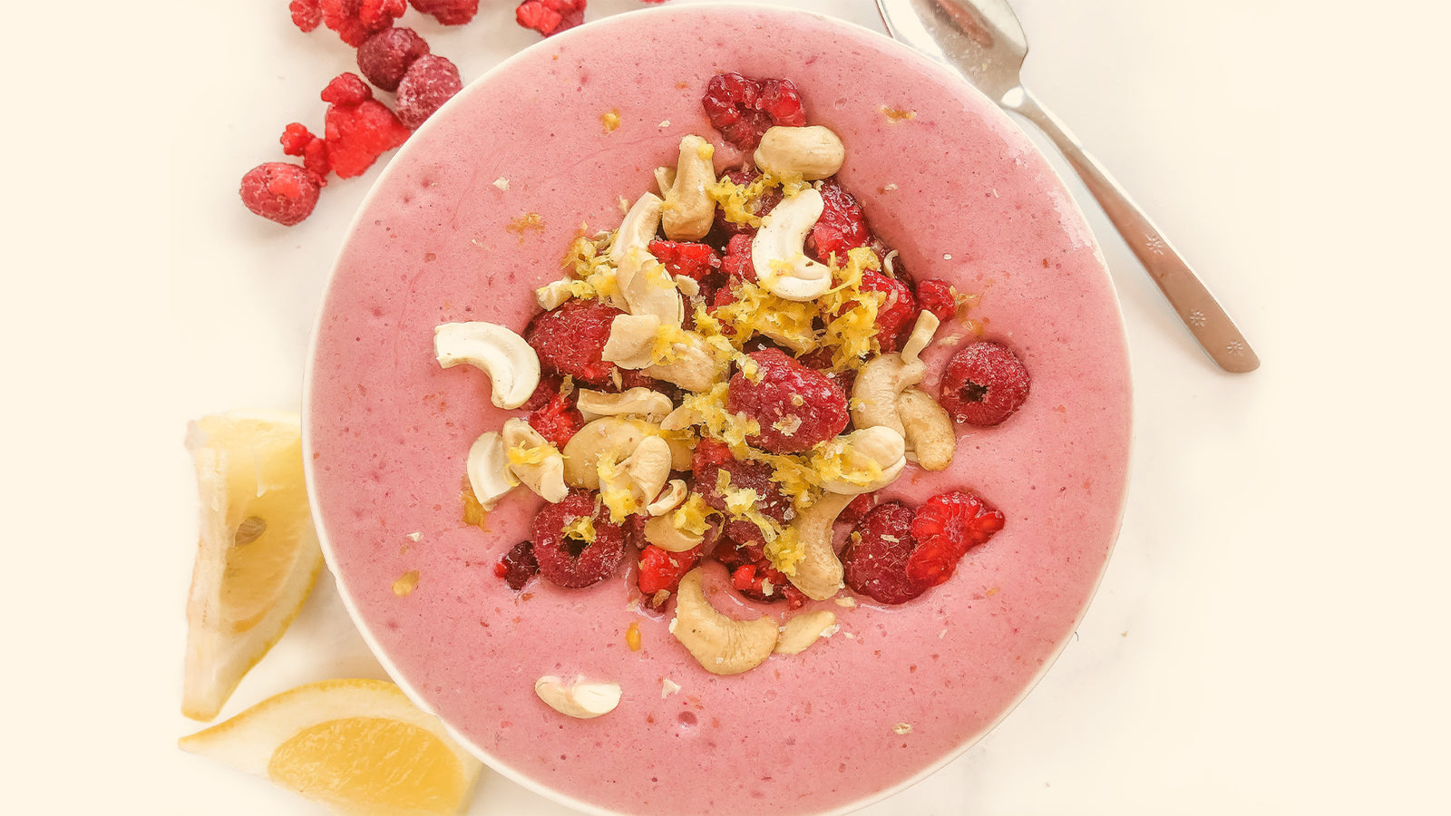 Lemon Raspberry Cheesecake Smoothie